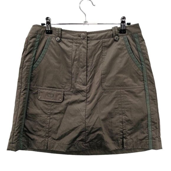 DKNY GOLF Skort‎ Womens 6 Brown Polyester Nylon Blend Pockets Pleated Front - Picture 1 of 7